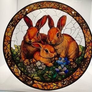 Suncatcher Acrylic Bunny Rabbit Decoration Home Cabin Easter Decor New